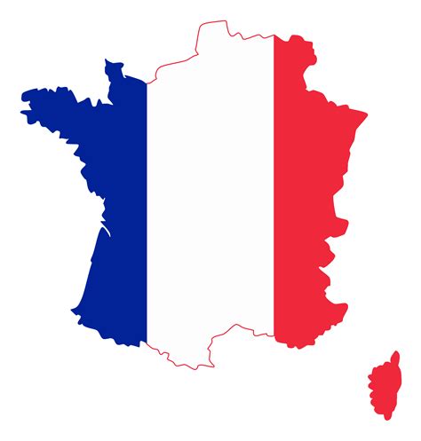 france flag map transparent
